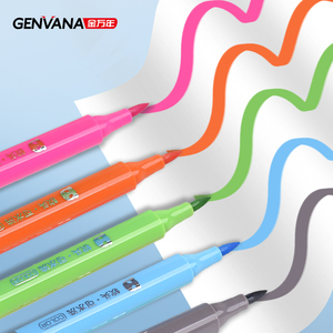 Marcadores de Arte Genvana con Logotipo Personalizado, Marcadores de Tinta a Base de Agua para <span class=keywords><strong>Dibujo</strong></span> <span class=keywords><strong>Artístico</strong></span>, Punta de Pincel de Fibra Suave, Multicolor, 24 Piezas, Bolígrafo de Acuarela - Product Image 2