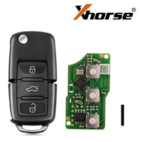 Llave Remota Universal con Cable XHORSE XKB501EN para Volkswagen B5, Tipo 3 Botones, para Herramienta de Llaves VVDI, Versión en Inglés