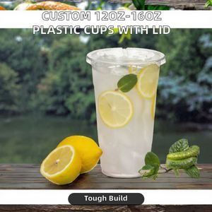 Vaso Desechable de PET con Logotipo Personalizado, Impresión Serigráfica de Pared Simple para Jugo de Frutas, Té de Burbujas, Smoothie, Té con Leche, 700 ml - Product Image 3