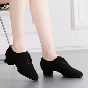 Scarpe da <span class=keywords><strong>Ballo</strong></span> Latino Nere per Danza Moderna per Bambini e Adulti - Product Image 6