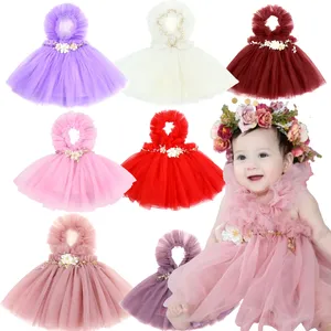 Girls Ruffled Tulle Dusty Rose Swan Dress birthday dress for 1 year baby girl dresses for weddings custom colors