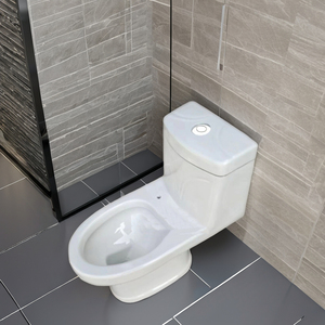 Hộ gia đình hiện đại tiết kiệm nước đường kính lớn Gốm xung bình thường tuôn ra nhà vệ sinh một mảnh thoải mái ngồi dính liền - Product Image 6