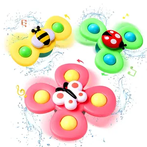 Kids Bugs Spinner With Suction Cup Interesting Baby Spinner Toys Gift For Girls Boys Fidget Spinner With Bells