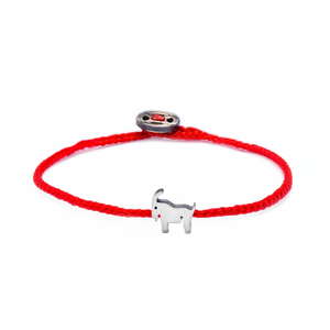 Stylish Plain Animal Shape Rope <b>Red</b> Knitting Minimal Charm <b>Bracelet</b> Wholesale 925 Sterling Silver Fine Jewelry - Product Image 2