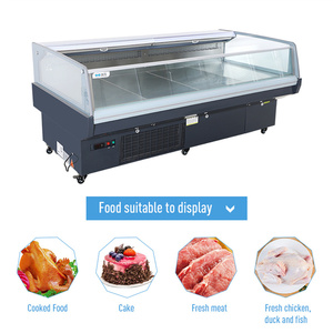 Refrigerador Comercial de Mostrador Abierto para Servir, Vitrina Exhibidora de Pescado, Comida Fría y Carne Fresca - Product Image 4