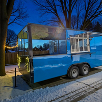 Remorque alimentaire en aluminium et fibre de verre, cuisine complète, bar mobile de restauration, kiosque, stand, vélo à crème glacée, chariot à gelato, camion à pizza