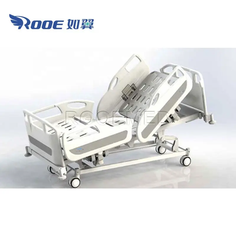 चिकित्सा 5 कार्यों Paralyzed रोगी इलेक्ट्रिक आईसीयू सरल अस्पताल के बिस्तर के साथ रिमोट कंट्रोल