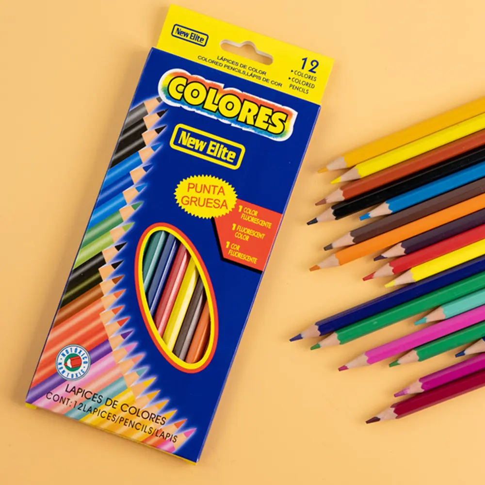 โรงเรียนศิลปินนักเรียนจัดหา12 18 24 36ดินสอสีไม้ชุดเครื่องเขียนเด็กกล่องดินสอสี