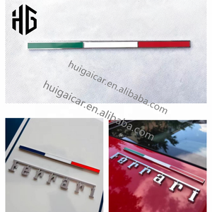 Precio barato para <span class=keywords><strong>Ferrari</strong></span> bandera italiana insignia emblema para <span class=keywords><strong>Ferrari</strong></span> 488 GTB F8 SF90 <span class=keywords><strong>458</strong></span> F12 812 430 coche capó trasero logotipos pegatinas - Product Image 4