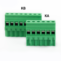 2EDGKA 2EDGKB 5,08 MM Paso Bloque de terminales enchufable Tornillo Conectar Cableado horizontal Conector de terminal enchufable verde
