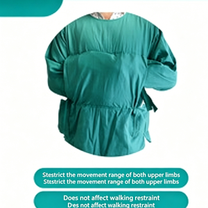 Chaleco de Seguridad para Pacientes Psicóticos, Traje de Sujeción Protector Antiarañazos para Pacientes Agitados, Camisón de Sujeción BDSM - Product Image 3