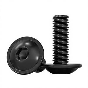สกรูหัวปุ่มสแตนเลส 304 ชุบดำ ขนาด M2-M5 พร้อมแหวนรองหกเหลี่ยม - Product Image 2