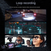 Grabadora de Conducción para Automóvil, Pantalla HD de 2.0 Pulgadas, 1080p, Cuatro Lentes, Imagen Frontal/Trasera, Visión Nocturna, Grabación en Bucle