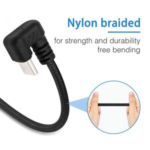 Cavo USB Type <span class=keywords><strong>C</strong></span> Intrecciato in Nylon per Ricarica Rapida 3A, Cavo di Ricarica USB a Forma di U 180 Gradi, Cavo Dati da Tipo A a <span class=keywords><strong>C</strong></span> - Product Image 6