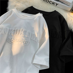 Camiseta Clássica de Algodão Orgânico com Decote Redondo e Estampa Personalizada em <span class=keywords><strong>3D</strong></span> para Homens - Product Image 5