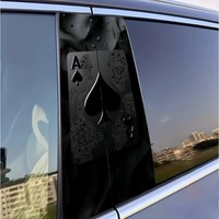 Autocollant de protection noir brillant pour montant B de voiture, décalcomanie anti-rayures pour colonne B de porte et fenêtre, accessoires de modification extérieure automobile