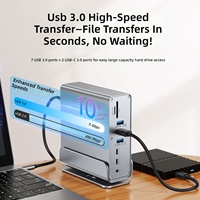Rocketek USB 3.0 16 en 1 Hub USB C Multiport Adaptateur Hub 4K/60Hz PD 100W 1000Mbps SD/TF Station d'accueil Hub USB 3.0
