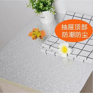 Aluminum Foil Drawer Liner 30cmx500cm Self-adhesive Oil-proof <b>Waterproof</b> Kitchen Cabinet <b>Mat</b> Silver Orange Peel Texture - Product Image 4