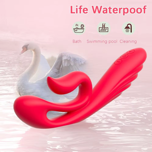 ไวเบรเตอร์ซิลิโคนรูปกระต่ายจีสปอตหัวนมเครื่องสั่นดิลโด้เครื่องนวดของเล่นทางเพศสำหรับผู้ใหญ่สำหรับผู้หญิง - Product Image 4