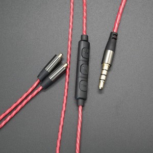 Cable desmontable para auriculares, Cable de Audio de cobre estañado rojo de 120Cm para dispositivos digitales, Material Flexible de TPE TPR - Product Image 2