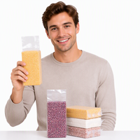 Sacs d'emballage sous vide en PE de qualité alimentaire transparents et résistants à l'humidité, imprimés sur mesure, avec poignée pour le riz et autres aliments - Tailles 2-5 kg/10 kg