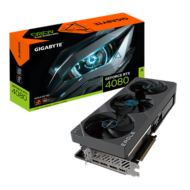 Used GIGABYTE GeForce RTX 4080 16GB EAGLE OC Gaming Graphics Card GPU Support AMD Ryzen 9 7950X 7900X Intel Core I9 13900KS