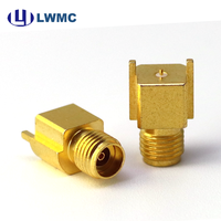 Receptáculo hembra LWMC para montaje SMT en PCB, con pines, chapado de contacto exterior Ni/Au, VSWR 1.50:1 MÁX.