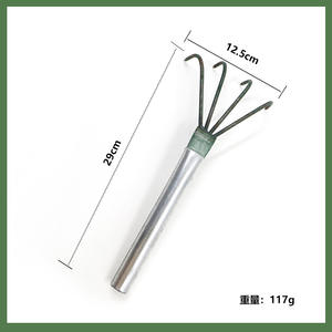 Horquilla de jardín de acero con cuatro dientes, mango metálico con pulverización electrostática para cavar, plantar, agricultura y jardinería - Product Image 3