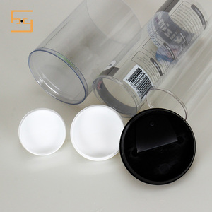 Tubo Cilindrico in Plastica Trasparente Personalizzato con Tappo a Scatto per Confezionamento di Stoviglie - Product Image 4