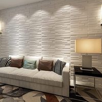 Panneaux muraux en PVC 3D pour plafond et murs, papier peint pour douche, blanc, panneau mural 3D, décoration de la maison