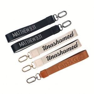 Custom Logo <b>Lanyard</b> Woven Embroidered Short Keychain Motorcycle Wrist <b>Lanyards</b> With High Quality Spring Hook - Product Image 5