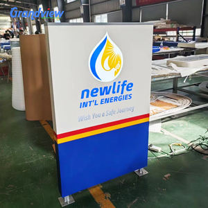 Benzin istasyonu reklam ekranlar tabela aydınlatmalı dış pilon işareti - Product Image 4