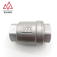 Válvula de Retención Vertical de Acero Inoxidable SS304 con Rosca Hembra BSP de 1/4", 1/2" y 3/4" para Sistemas de Control de Fluidos Domésticos