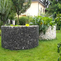 Gabion en fil de fer galvanisé de haute qualité 100x100x100, soudé électriquement, carré, facilement assemblable, design moderne, panier à pierres