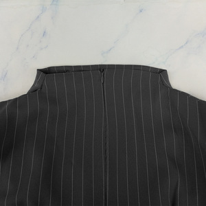 A3358 nuova 2024 a righe Ruffler in <span class=keywords><strong>cotone</strong></span> a collo alto Sumer autunno manica lunga alla moda <span class=keywords><strong>abito</strong></span> aderente <span class=keywords><strong>Mini</strong></span> Club - Product Image 4