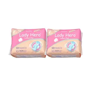Lady hero Menstrual Sanitary Napkin Wholesale Biodegradable Organic Nice Quality Women Sanitary Pads For Girl Sanitary Napkins