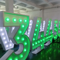 Kexian Factory Direct, fournitures de fête d'anniversaire, lumières de marquise, chiffres, lettres géantes lumineuses à LED de 4 pieds