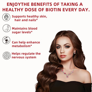 Top Selling Premium Biotin Gummies Supports Collagen Production & <b>Metabolism</b> Strawberry Flavor Private Label Gummies - Product Image 3