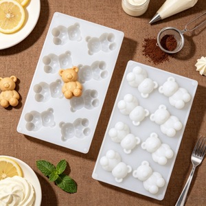Bear Shaped Chocolate <b>Mold</b> 8 Cavity Food Grade Silicone Baking Cake Tool Easy Unmold Candy Making <b>Mold</b> - Product Image 3