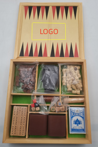 <span class=keywords><strong>Jeu</strong></span> de société éducatif pour enfants personnalisé 7 en 1 : Go, Backgammon, Échecs chinois, <span class=keywords><strong>jeu</strong></span> de plateau en bois - Product Image 5