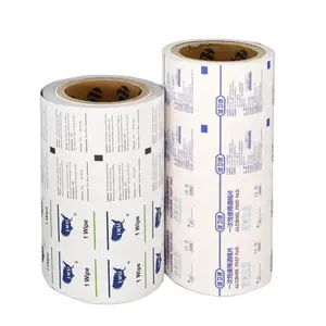 Manufacturer Wholesale Custom Color LOGO Size Cleaning Wipes Sachet Box laminated Aluminum Foil Film Paper