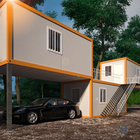 Maison conteneur préfabriquée en acier, modulaire, pour bureau, hôtel, appartement, villa, maison, avec 2 à 6 chambres, salle de bain et cuisine