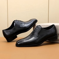 Chaussures habillées Oxford pour hommes en cuir véritable, prêtes à être expédiées – Chaussures de ville formelles de luxe pour le bureau et la Semaine de la Mode