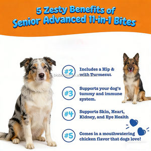 טיפולי מולטי-ויטמין לכלבים מבוגרים OEM/ODM - גלוקוזאמין לכלבים + אנזימי עיכול ופרוביוטיקה לעור ופרווה + חיזוק מערכת החיסון - Product Image 3