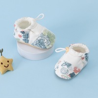 Chaussons pour bébé nouveau-né, garçon et fille, réglables, semelle souple, antidérapants, en coton respirant, antibactériens, premiers chaussons pour bébé
