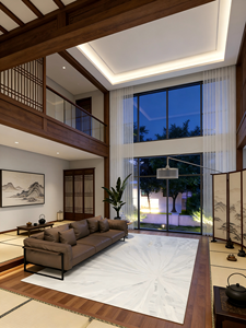 Tapis tissé Wilton sur mesure, motif abstrait, polyester et jute, pour la maison - Product Image 3