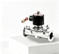 Vannes Solénoïdes Sanitaires Tri-Clamp JIEXIN 220V/24V avec Structure de Contrôle Personnalisable OEM pour Milieux Laitiers, Garantie 1 An