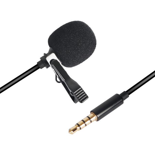Biner DC1 Professional Mini Lavalier Microphone Collar Mic Wired Lapel Microphone for Interview Phone Live Streaming