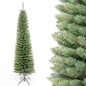 Árvore de cypress plástica artificial de tamanhos diferentes, boa qualidade, para decoração caseira de natal