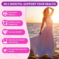 Gummies Myo & D-Chiro Inositol à Marque Blanche OEM avec Folate, Vitamine D3, Zinc, Sans Sucre, Complément Alimentaire pour Femmes, 60 Gummies